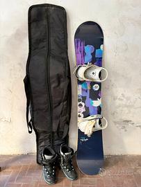 Tavola snowboard Burton + attacchi + scarponi
