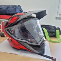 Casco integrale AGV ax-8 dual EVO rosso e nero