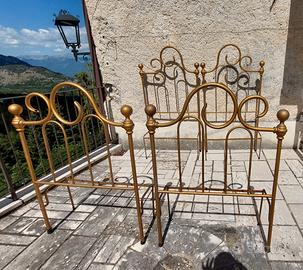 Letto matrimoniale antico in ferro battuto 
