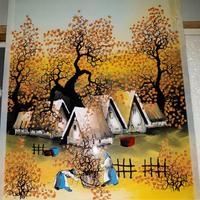 2 quadretti  naif realizzati a pittura inversa