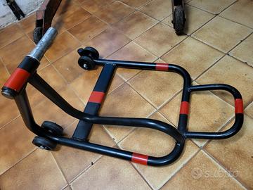 Cavalletto alza moto posteriore monobraccio
