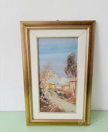 Quadro "paesaggio rurale d’autunno" in cornice