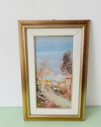 Quadro "paesaggio rurale d’autunno" in cornice