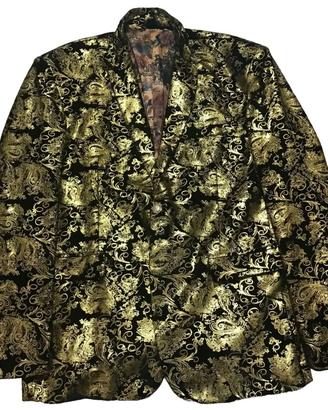Giacca Blazer Barocca Nero e Oro -motivo damascato