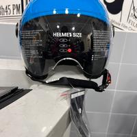 CASCO DIEFFE BABY VISIERA ELICOTTERO BLU LUCIDO