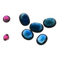 Lotto zaffiri naturali certificati + pietre rosse