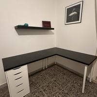Scrivania angolare Ikea con cassettiera ALEX