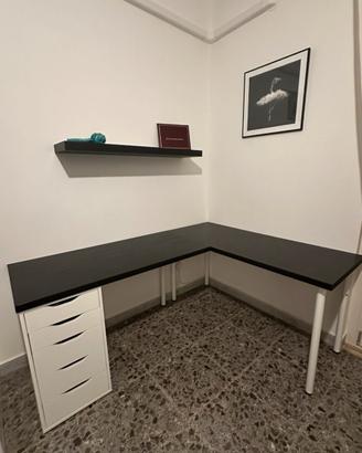Scrivania angolare Ikea con cassettiera ALEX