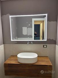 Specchio bagno LED 120×70 touch – luce regolabile