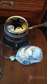 Set Fonduta / Bagna Cauda Vintage "Braun