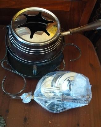 Set Fonduta / Bagna Cauda Vintage "Braun