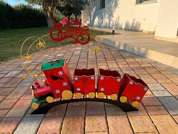 Trenino decorazione natale latta/ lmetallo