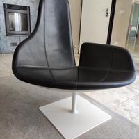 Poltrona Fjord di Moroso in pelle Certificata