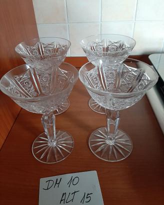 4  bicchieri in cristallo Bohemia