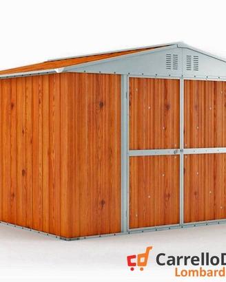 Box struttura lamiera Acciaio 327x307 fin legno