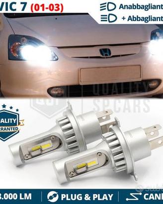 Kit Lampadine LED H4 Per HONDA CIVIC 7 Luci 6500K