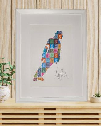 Michael Jackson Quadro moderno Su Veri Francobolli