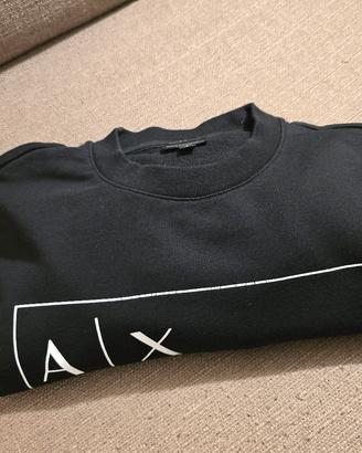Felpa Uomo Armani Exchange Garzata Nera Taglia S