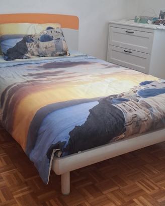 Letto 1 piazza e mezza legno con rete 120x190