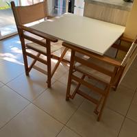 Tavolo Calligaris e sedie pieghevoli