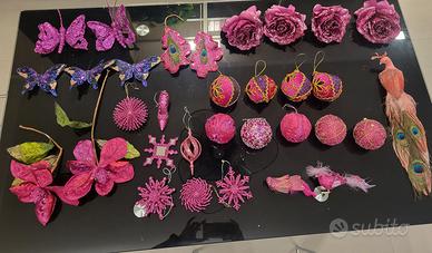 32 addobbi natalizi grandi viola 