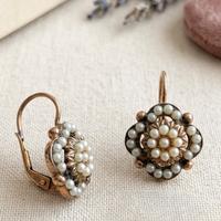 Orecchini Vintage Arg 925 e Rosette di Micro-perle