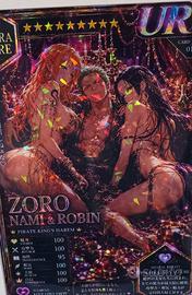 One piece Nami Zoro Nico Robin fan Art olografico
