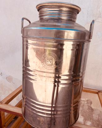 Fusto in acciaio inox 18/10 per olio. 50 litri