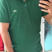 Polo Lacoste verde slim fit tg.FR5 US L