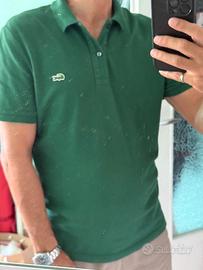 Polo Lacoste verde slim fit tg.FR5 US L