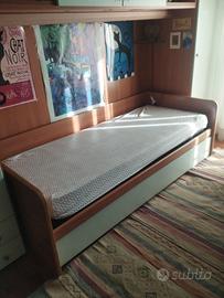 Letto sottoponte con letto estraibile
