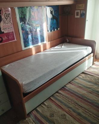 Letto sottoponte con letto estraibile