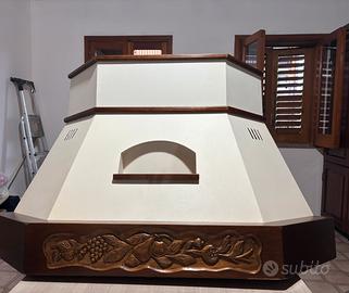 cappa ad angolo classica in legno