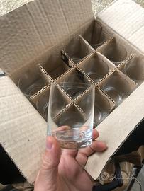 12 bicchieri cristallo di boemia nuovi