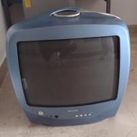 Tv philips vintage 14 pollici blu azzurro