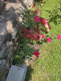fenicottero rosa in metallo nuovo cm 88 altezza 