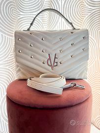 Borsa grande bianca Valentina Giorgi V-Bag  Nuova