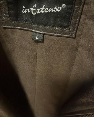 giacca in pelle, colore moro da uomo taglia L