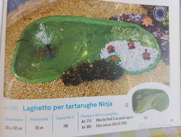 LAGHETTO PER TARTARUGHE  CON SPIAGGIA   ( PESCI )
