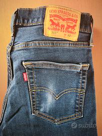 Levi's 511 Slim Uomo W32 L32 Jeans Blu Scuro Orig.