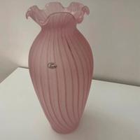 Vaso in vetro satinato, Italia, anni '80, Castaldo