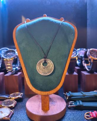 Collana Pendente Donut Quarzo Ialino Regolabile