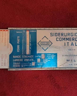 righello di calcolo siderurgico sidercomit
