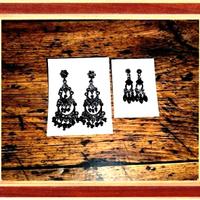 SET 2 PAIA ORECCHINI PENDENTI *STILE ANTICATO*