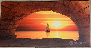 Quadro stampa su tela tramonto 60x120 cm
