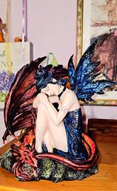 fata con drago rosso