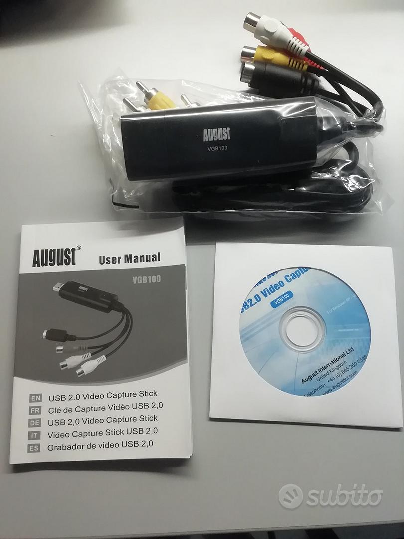 August VGB100 USB 2.0 Video Capture Stick User Manual