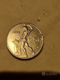 50 lire 1992 con rombo