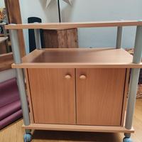 mobiletto legno con ruote
