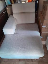 Penisola divano con poggia testa reclinabile